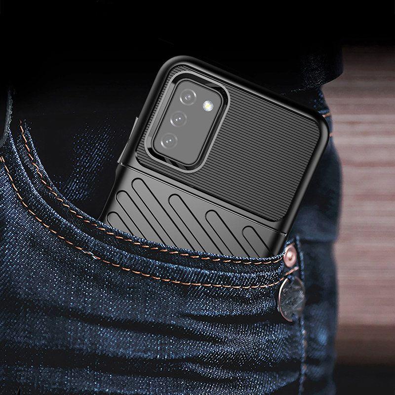 Thumbnail - Hurtel Thunder Case Flexible Tough Rugged Cover TPU Case for Samsung Galaxy A03s black (Samsung Galaxy A03s), Smartphone...