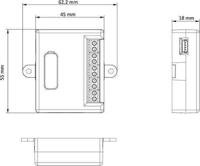 Actual product image Hikvision DS-KD-AL8 Alarm input module for modular door station (Cable)