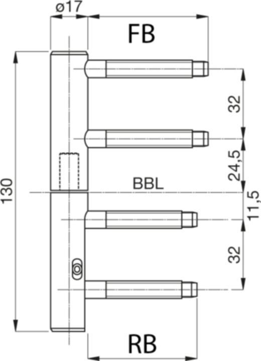 Produktbild Anuba Einbohrbänder