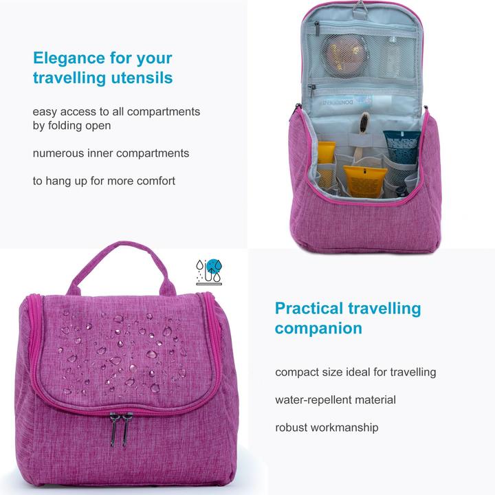 Actual product image Intirilife Cosmetic Travel Bag in PINK