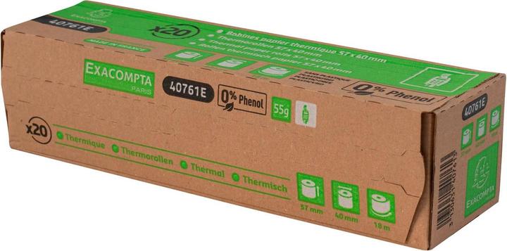 Actual product image Exacompta Receipt Roll 55g, 57x40mm-18m - White - New