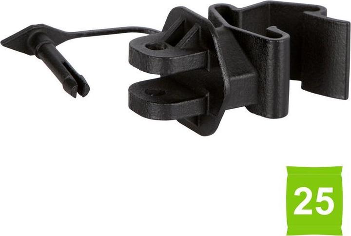 Corral T-Post pinlock insulator, black, 25 pcs