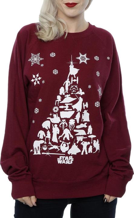 Actual product image Star Wars Womens/Ladies Christmas Tree Sweatshirt (S)