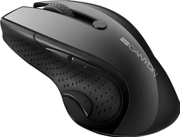 Immagine prodotto Canyon Mouse senza fili MW-01, sensore LED blu, 6 pulsanti, 2,4 GHz, nero (Senza fili)