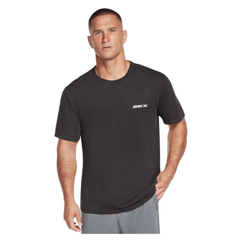 Skechers, Mannen, Sportief Shirt, Dri-Release Skx Tee M1TS274-Blk - M (M), Zwart, M
