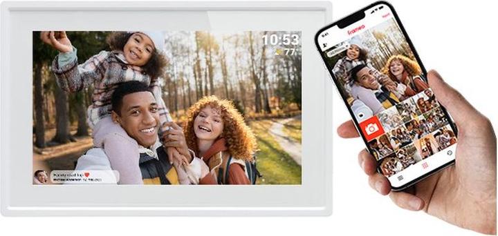 Productafbeelding Denver PFF-725W 7" digitale fotolijst wit (7", 1024 x 600 pixels)