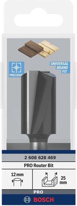 Produktbild Bosch Professional Zubehör Nutfräser, 12 mm, D1 25 mm, L 40 mm, G 81 mm
