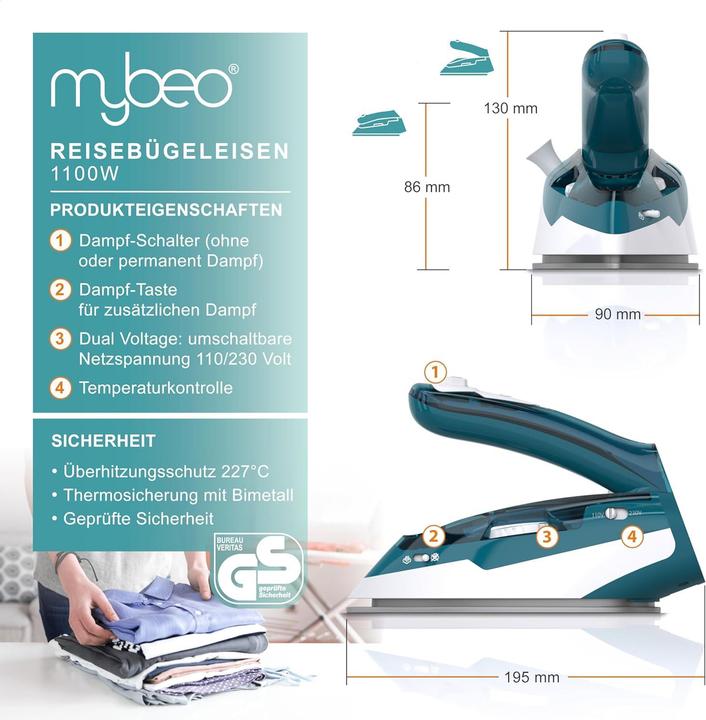Produktbild CSL MyBeo - Reisebügeleisen (1100 W)