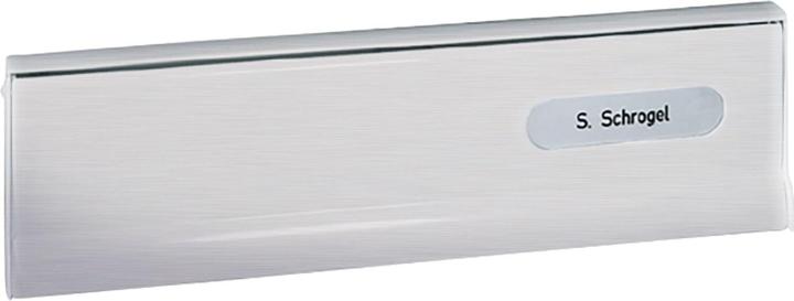 Renz Throw-in flap for door-through letterbox, 370 x 82 mm, silver anodised