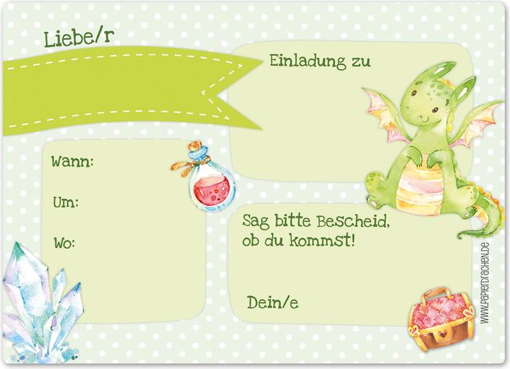 Actual product image Papierdrachen 12 invitation cards for birthday - knight (12 pcs.)