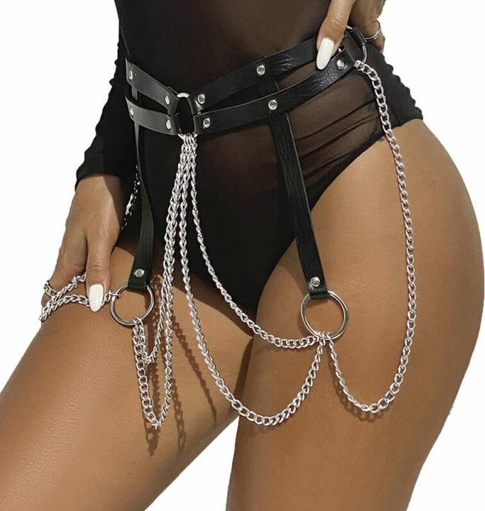 Produktbild Subblime Lederringkettengürtel Schwarz Einheitsgrösse