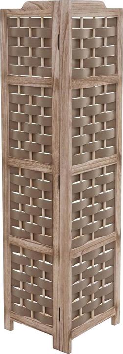 Image du produit Mendler Etagère d'angle HWC-K85, pliable 4 étagères, bois 110cm - marron, tressée marron (110 x 28 x 28 cm)