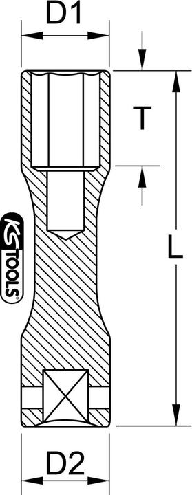 Immagine prodotto KS Tools 1/2" Cerchi in lega Power Socket XL (17 mm)