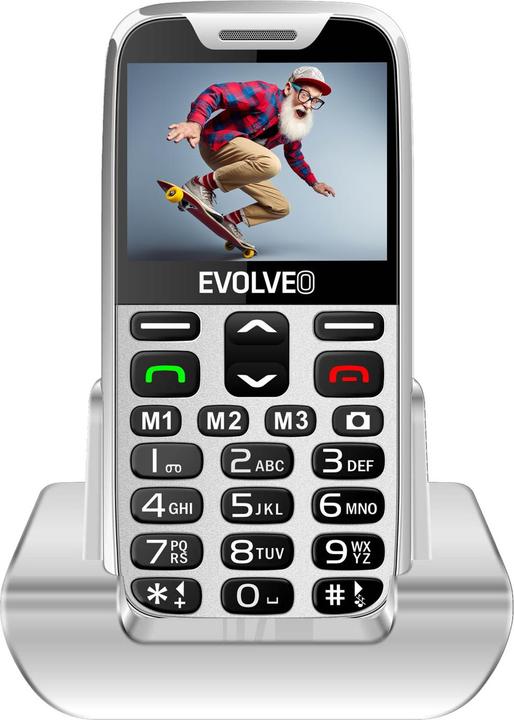 Produktbild Evolveo EasyPhone XR + Ständer weiss / 2,3" / 0,3MP / SOS / microSDHC (2.30", 0.30 Mpx)