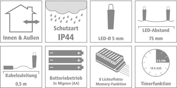 Productafbeelding FT Feeënlampjes 24 LED, warm wit (1.80 m)