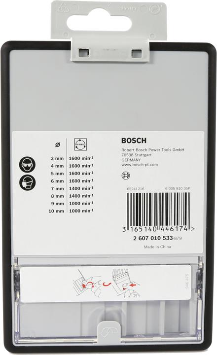 Produktbild Bosch Professional Zubehör PRO Wood Holzspiralbohrer-Set. 8-tlg. (5 mm, 6 mm, 7 mm, 8 mm, 9 mm, 10 mm, 3 mm, 4 mm)