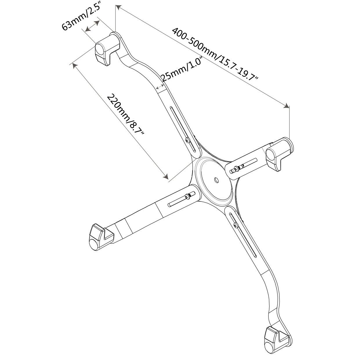 Thumbnail - Digitus VESA Monitor-Adapter (Wand, Tisch, 30"), Monitor Halterung, Schwarz