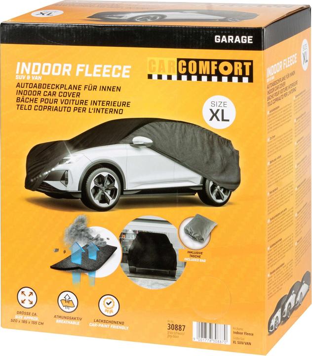 Produktbild CarComfort Autoplane Indoor Fleece, PKW-Abdeckplane SUV Gröe XL grau/schwarz