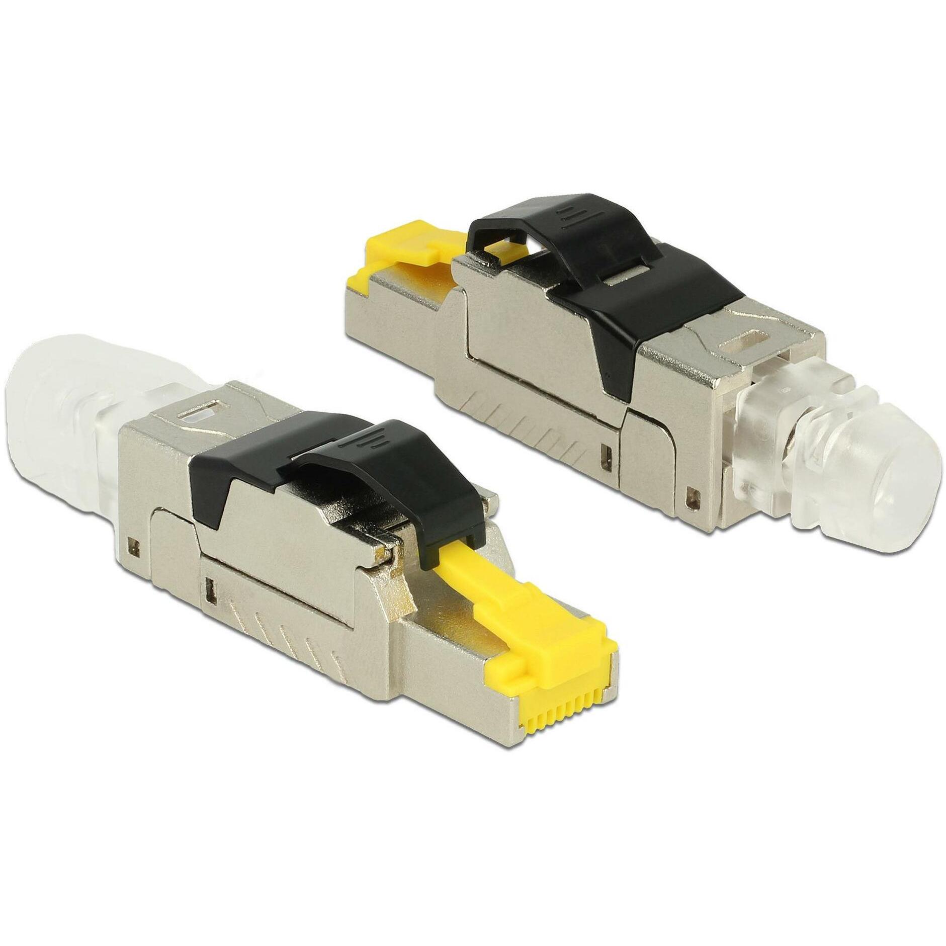 Delock Feldkonfektionierbarer RJ45 Stecker (S/FTP, CAT6a, 0.06 m), Netzwerkkabel