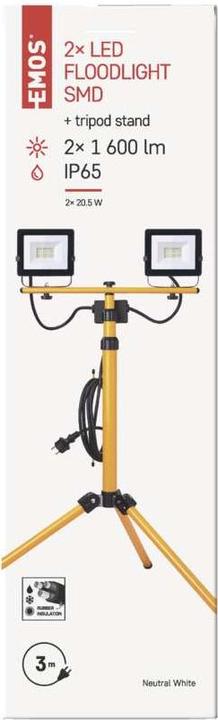 Produktbild Emos LED-Strahler HOBBY SLIM, 2x 20W + Stativ (600 lm)