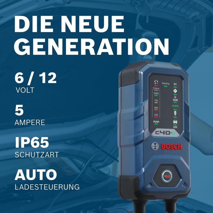 Actual product image Bosch Automotive C40-LI charger (5 A)