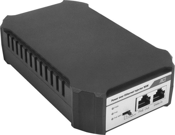 Produktbild ACT PoE injector 95W IEEE 802.3bt (802.3bt (PoE++), 802.3af (PoE), 802.3at (PoE+), 95 W)