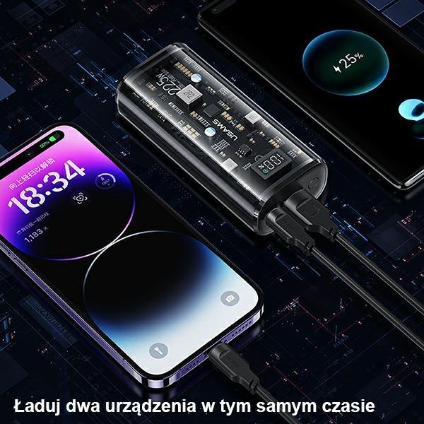 Actual product image Usams Powerbank incl. display indicator (9000 mAh, 22.50 W, 32.40 Wh)