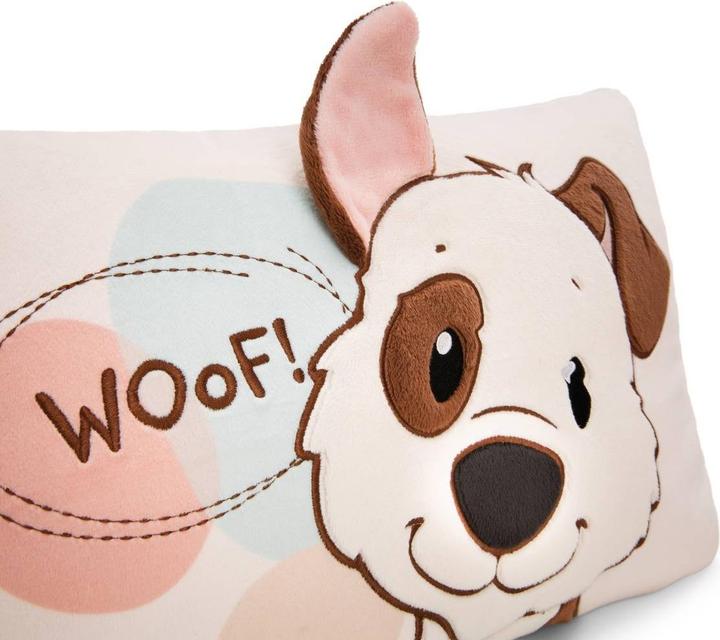 Actual product image NICI 62163 Kissen Hund weiss rechteckig 43x25cm GREEN (43 x 25 cm)