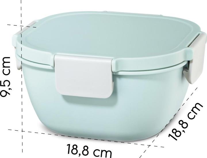 Produktbild Xavax Lunchbox, mit Gabel, 1700 ml, Pastellblau