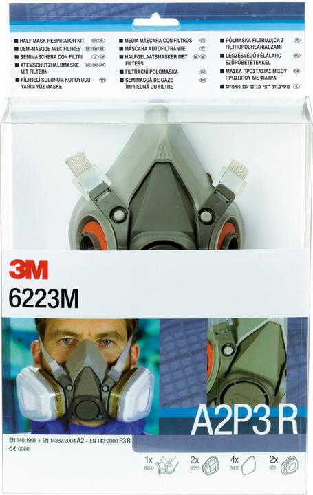 3M Atemschutz Halbmasken-Set A2 P (A2P3 R, 1 x)