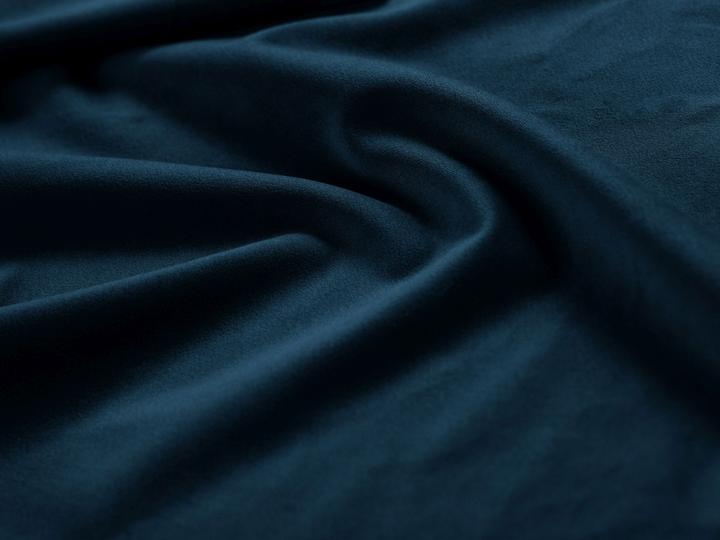 Actual product image Micadoni Velvet Storage Bed With Headboard, "Amy", Navy Blue, 220x130x95 Made in Europe (90 x 200 cm)