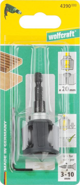 Actual product image wolfcraft wolfcraft 1 Senker WS mit Tiefenstopp Ø 20 mm (up to 20 millimetres)