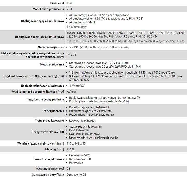 Produktbild Xtar VC4 (1 Stk., C, AAAA, AAA, A, AA, D, Ladegerät ohne Akku)