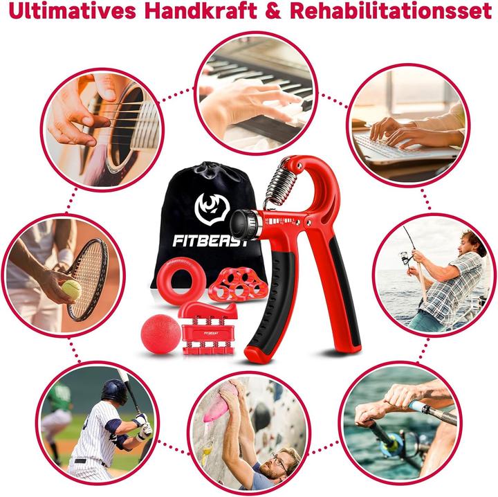 Produktbild FitBeast Handtrainer Set mit verstellbarem Grip (5-teilig)