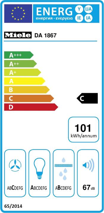 Energy Label Miele DA 1867 (Intermediate bonnet)