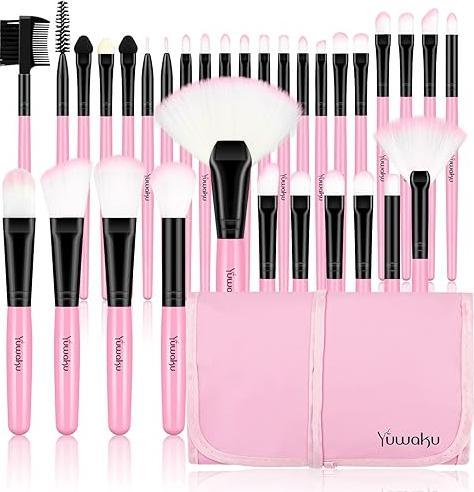 Actual product image Yuwaku 32 pieces Makeup Brushes Set with Bag No.22 (Eyebrows)