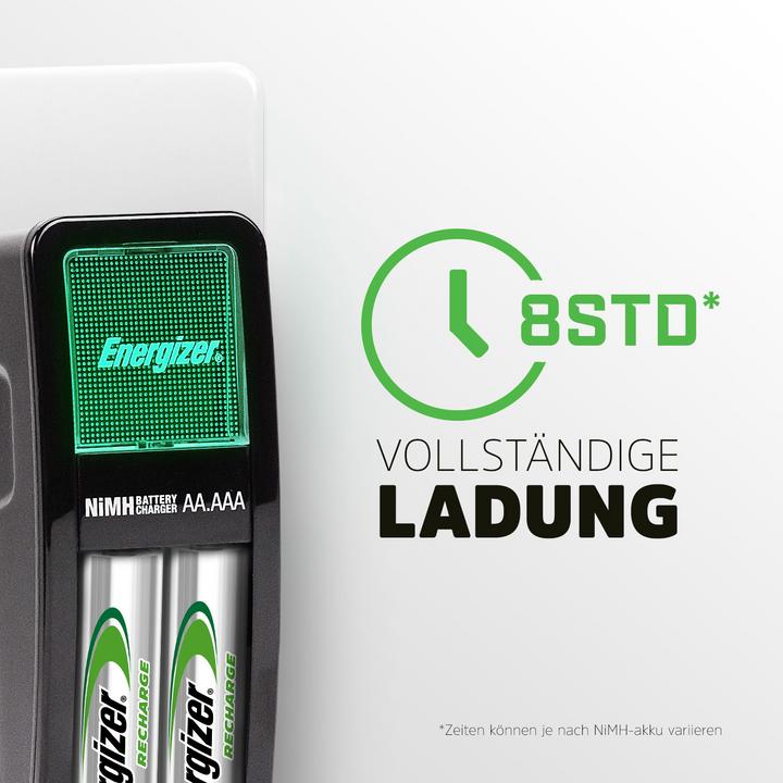 Actual product image Energizer Recharge Mini (2 pcs., AA, 2000 mAh, Battery + charger)