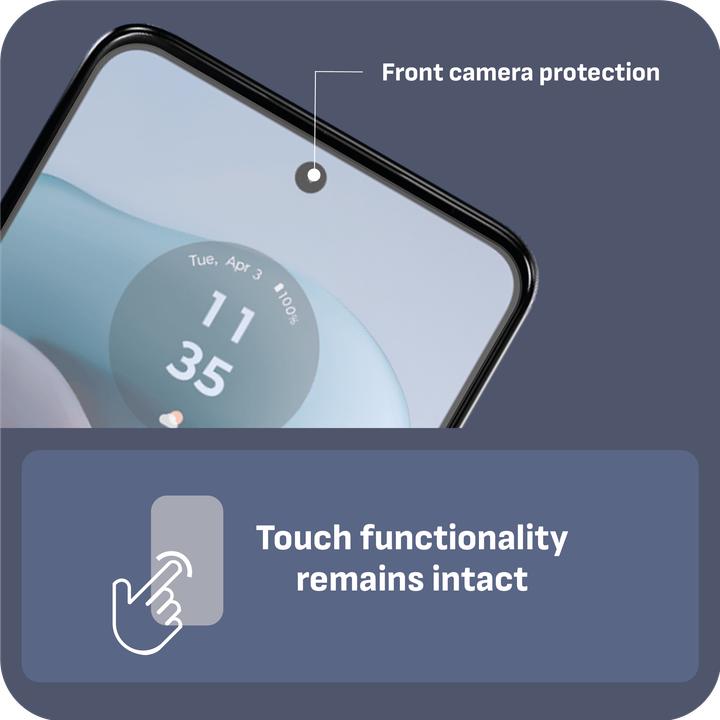 Produktbild Cazy Schutzglass Kompatibel mit Motorola Moto G34 Tempered Glass Hülle Kompatibel - Transparant - 2 Stück (2 Stk., Motorola Moto G34)