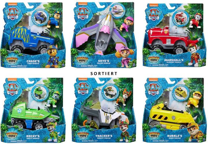 Produktbild Spin Master Paw Patrol Jungle Pups, Tiger Vehicle von Chase, Spielzeugtruck mit Actionfigur zum Sammeln, Kinders