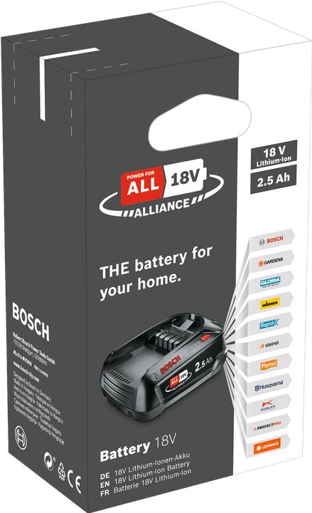 Produktbild Bosch Home & Garden Akkupack PBA 18V (1x2,5Ah) (18 V)