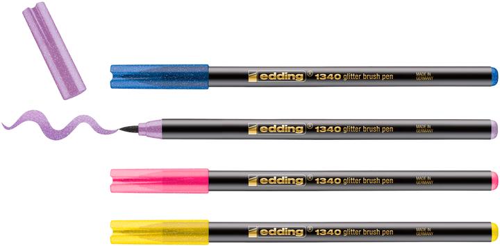 Image du produit Edding 1340 stylo pinceau pailleté Lot de 4 assortis (4x)