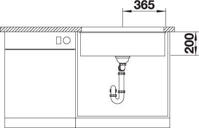 Actual product image Blanco Etagon 700-U (Undermount sink, 46 cm, 73 cm)