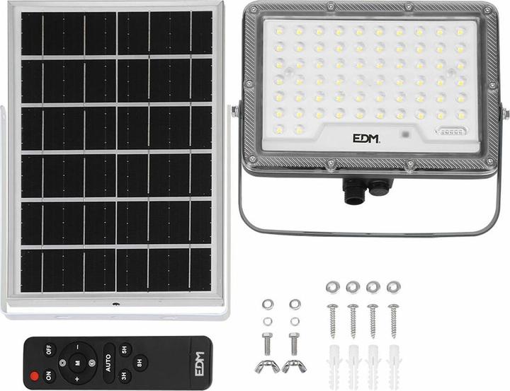 Actual product image EDM Slim solar projector spotlight 400 w 3500 lm 6500 k cold light (3500 lm, IP65)