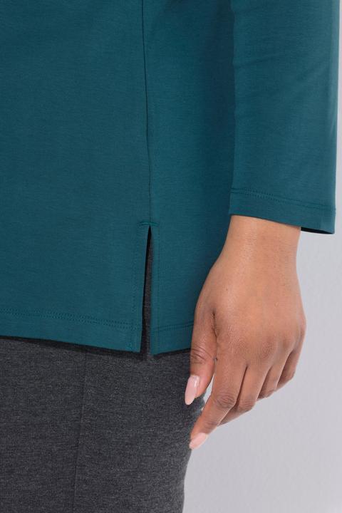 Produktbild Ulla Popken Shirt, A-Linie, Kelchkragen, Langarm, Pima Cotton (58)