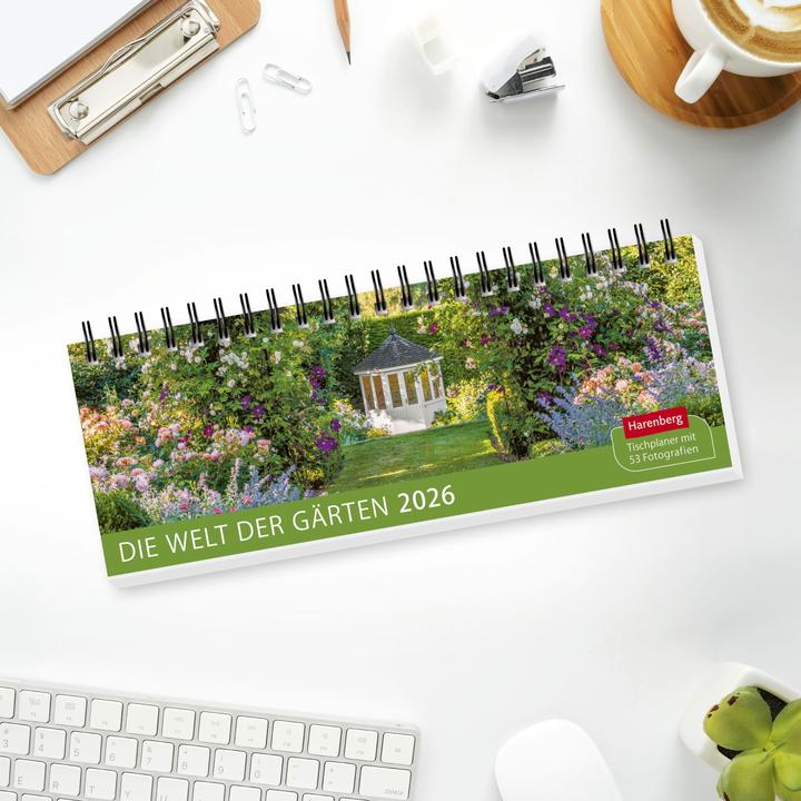 Image du produit Harenberg Die Welt der Gärten Premium-Tischplaner 2026 - Wochenkalender mit 53 Fotografien (Couverture rigide, Allemand)