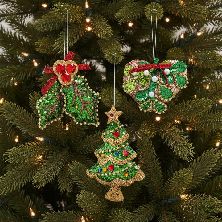 Actual product image Mon Chouchou Weihnachtsanhänger-Set Weihachtsmotiv 3er Set (3 x)