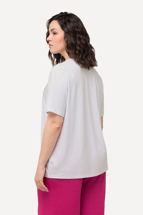 Produktbild Ulla Popken T-Shirt, Blume, Ziersteine, Rundhals, Halbarm (42, 44)