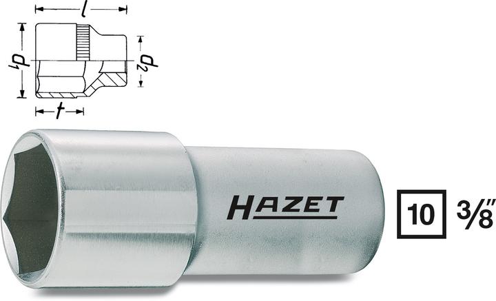 Productafbeelding HAZET Extern zeshoekig bougie-inzetstuk (16 mm)