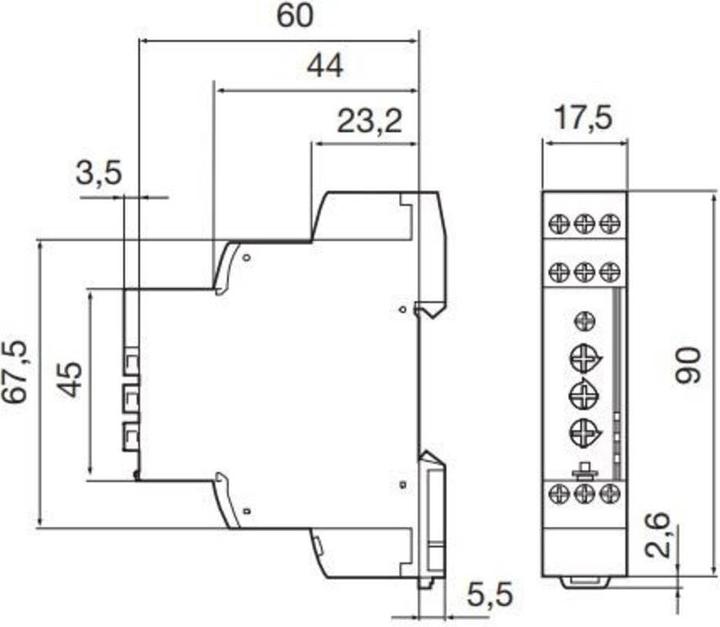 Actual product image Eberle Controls GmbH Time relay SBA-1/17,5mm