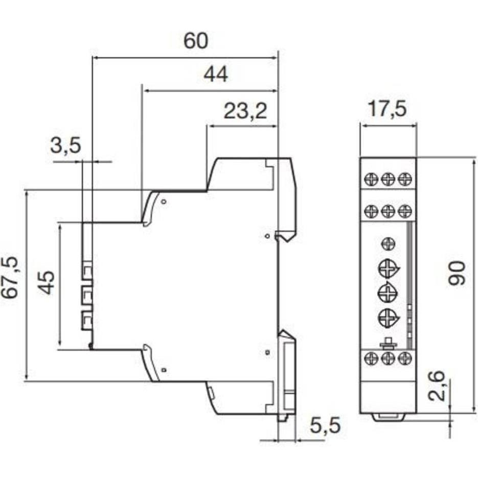 Thumbnail - Eberle Controls GmbH Zeitrelais SBA-1/17,5mm, Relais
